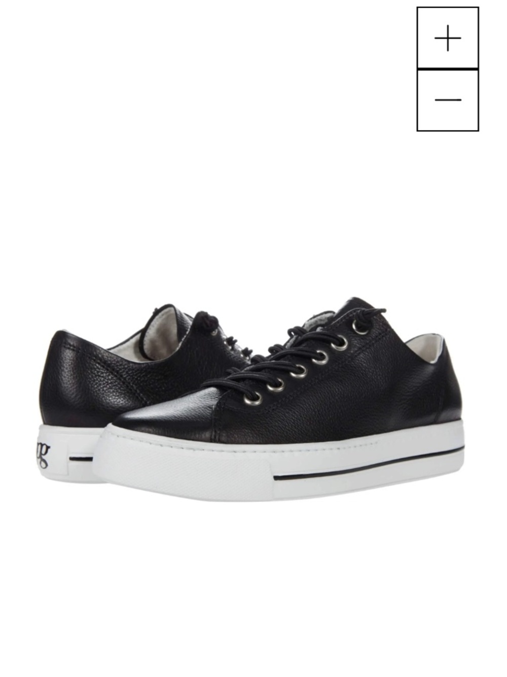 New Paul Green Hadley Women’s Sneakers Platform US 8.5 Black Leather